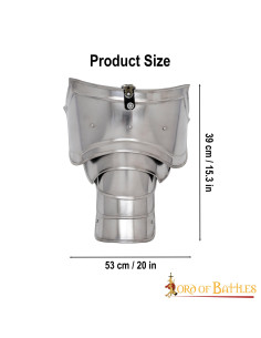 Spalline da cavaliere medievale, acciaio dolce 2