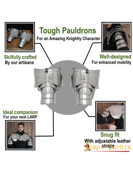 Spalline da cavaliere medievale,...