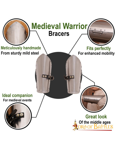 Bracciale Warrior in metallo, acciaio...