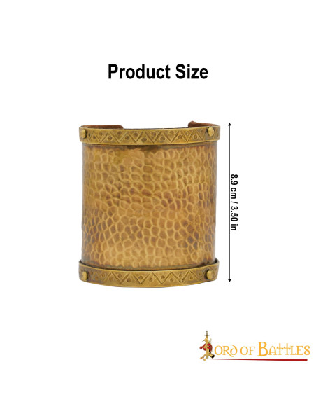 Bracciale decorato in ottone massiccio