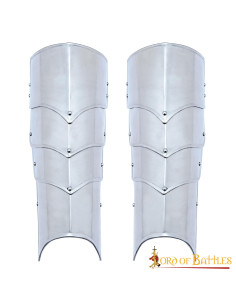 Greaves Medieval Knight Fantasy, acciaio dolce