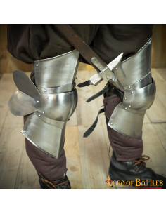 Ginocchiere funzionali da mercenario, acciaio dolce