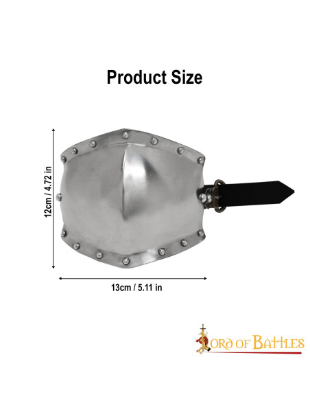 Gomitiera medievale in acciaio dolce,...