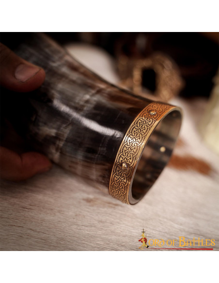 Autentico corno di bue vichingo da...