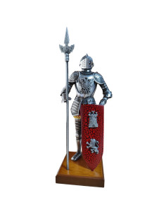 Armatura da cavaliere medievale in miniatura Aquila, 24 cm.