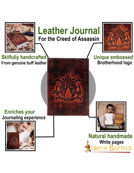 Assassin Creed Notes Journal in pelle