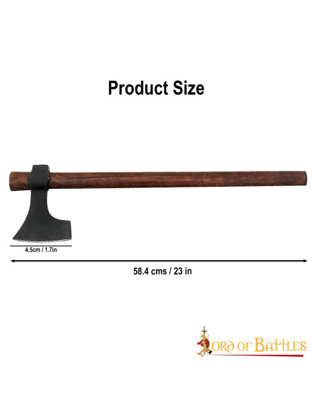 Ascia barbuta vichinga forgiata a mano