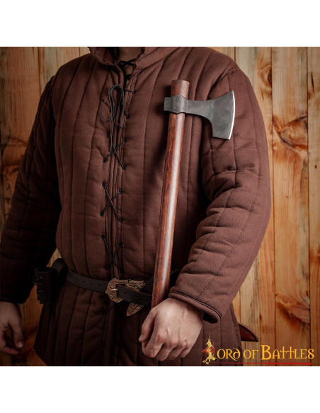 Ascia barbuta vichinga forgiata a mano