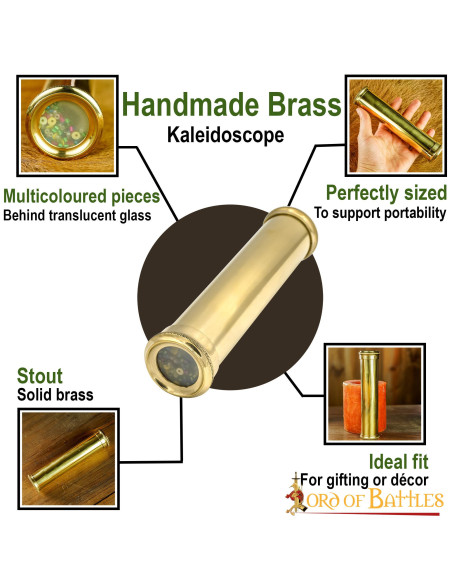Caleidoscopio medievale in ottone,...