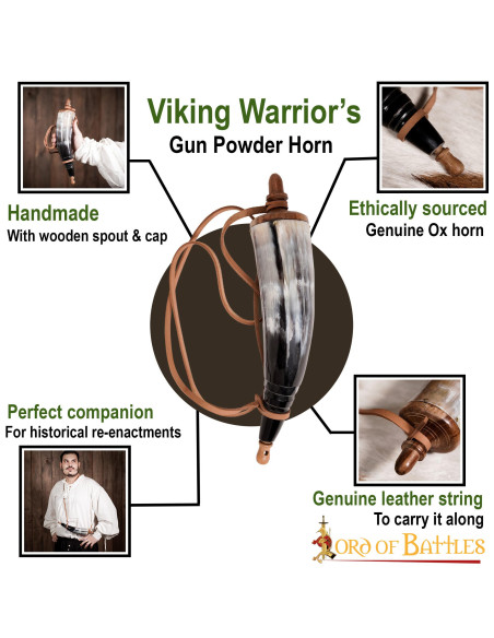 Polvere da sparo realizzata in corno...