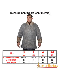 Cotta di maglia Haubergeon maniche corte anelli rotondi,... 2