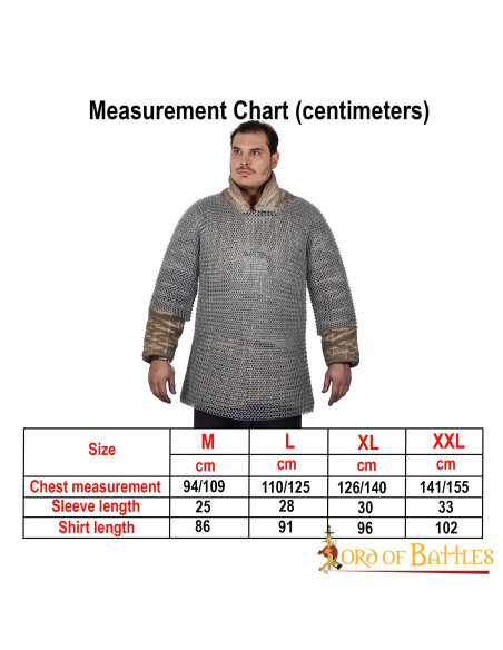 Cotta di maglia Haubergeon maniche...