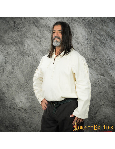 Camicia Thor medievale per uomo Crema