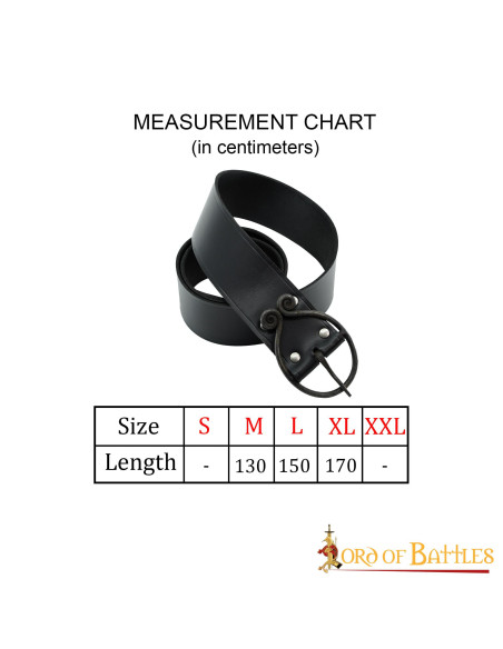 Cintura medievale con fibbia in ferro...