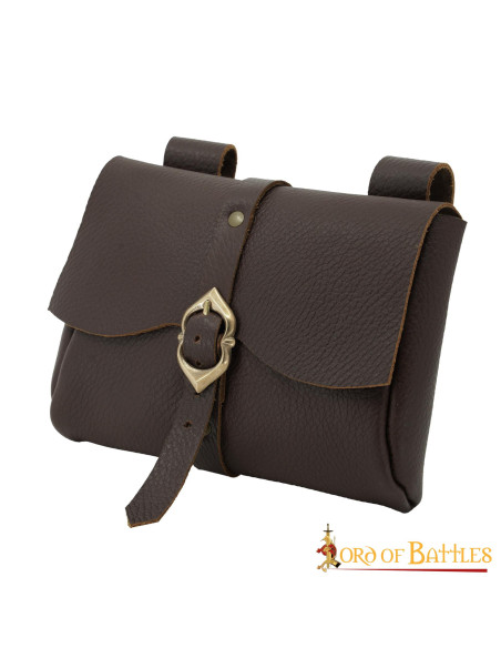 Borsa a tracolla medievale, vera pelle