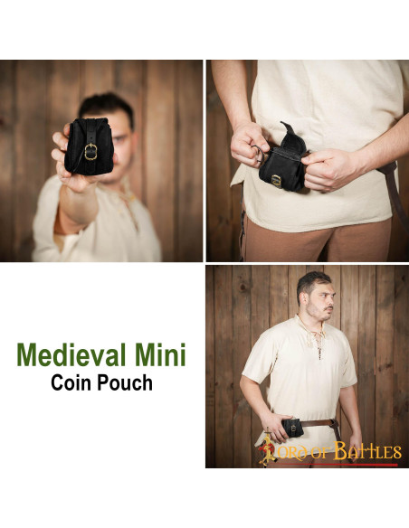 Borsa medievale in pelle fatta a mano