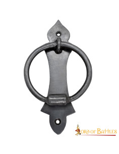 Battente per porta rustica medioevale forgiato a mano (16,7 cm.)