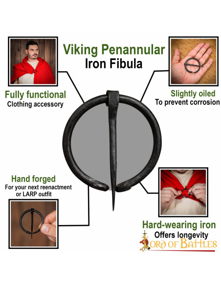 Fibula medievale a cappa in ferro...