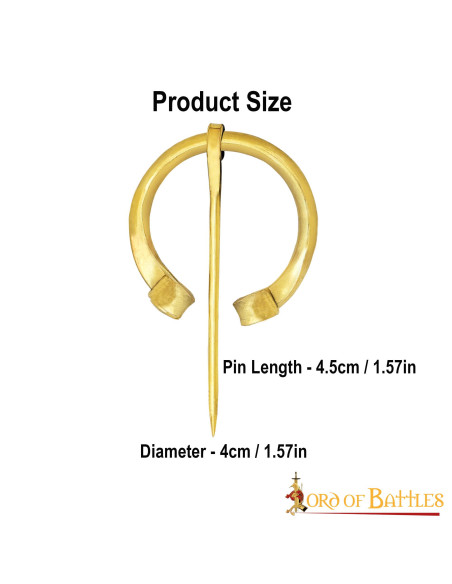 Fibula medievale in ottone