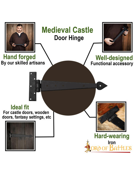 Cerniera per porta medievale in ferro...