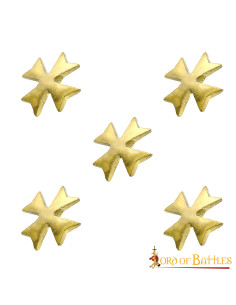Set di 5 Croci Templari in ottone massiccio