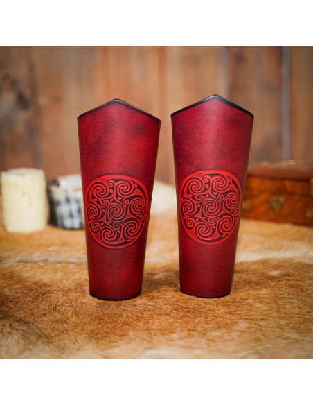 Bracciali a spirale celtica in pelle...