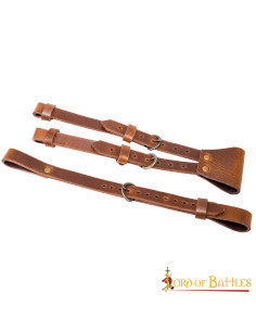 Baldric per spada composto da 3 cinture in cuoio