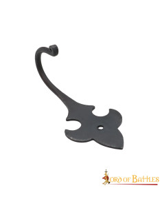 Appendiabiti medievale in ferro battuto fleur de lis da... 2