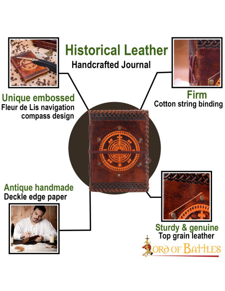 Bussola del Navigatore Quaderno in Pelle