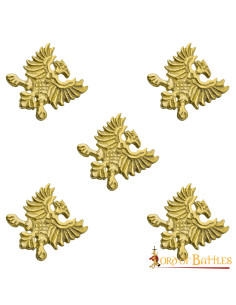 Set di 5 chiodini per cintura Aquila Araldica (2,5x2,4 cm.)
