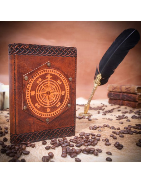 Diario di bordo Fleur de Lis, pelle