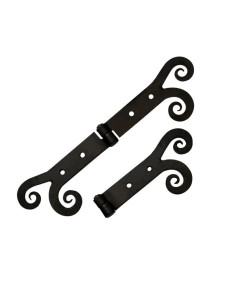 Coppia di cerniere per porte d'epoca in ferro rustico 2