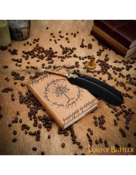 Diario in pelle goffrata Albero di...