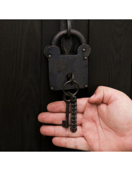 Lucchetto medievale quadrato con...