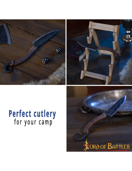 Coltello medievale funzionale forgiato