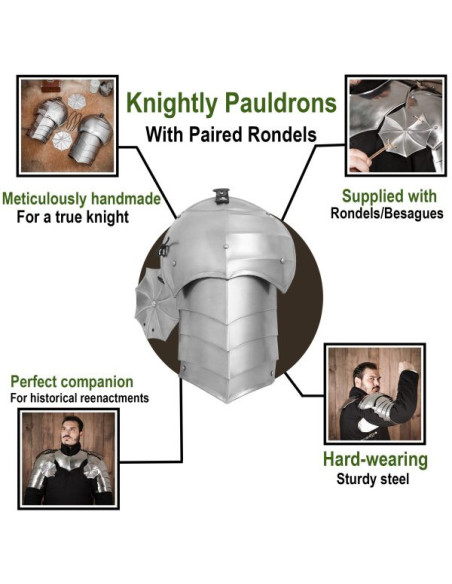 Spalline medievali con scudi