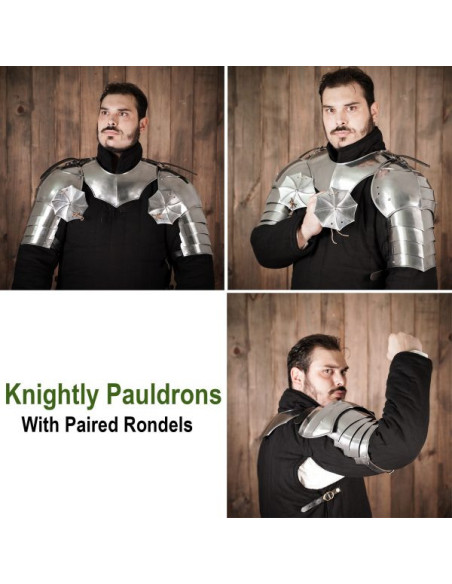 Spalline medievali con scudi