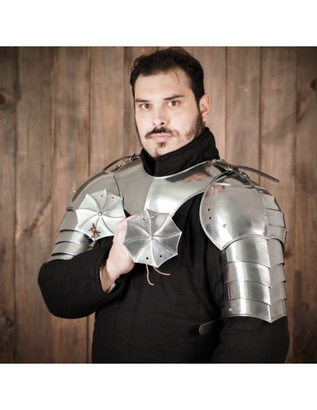 Spalline medievali con scudi