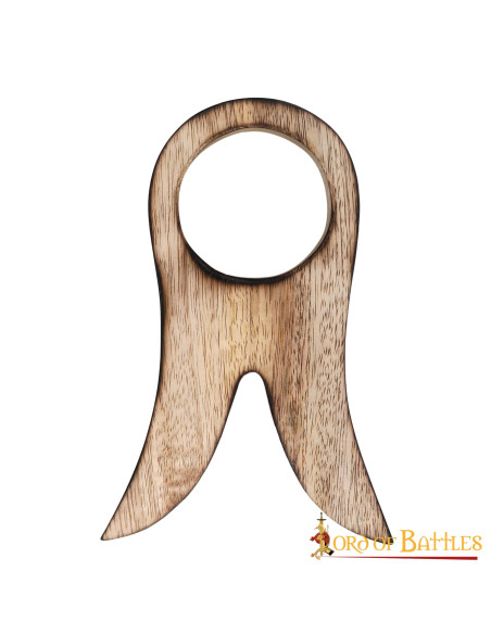 Supporto in legno per corno, 16 cm.