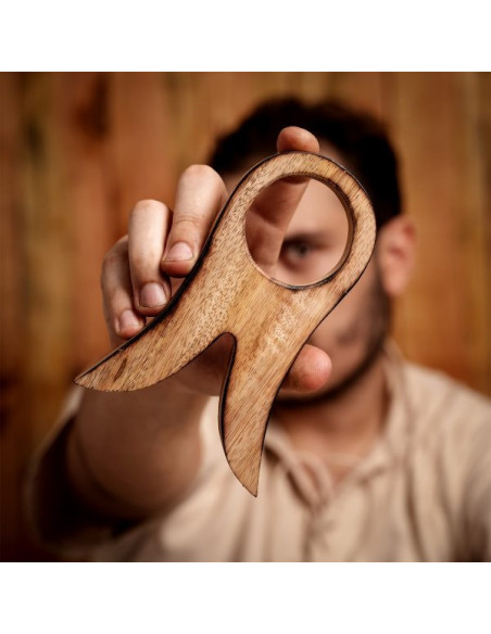 Supporto in legno per corno, 16 cm.