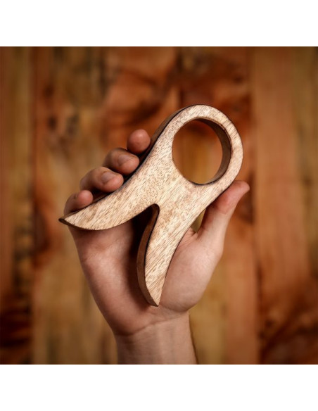 Supporto in legno per corno, 16 cm.