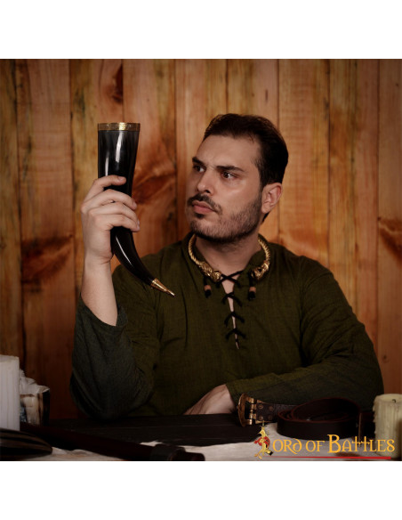 Corno per bere vichingo con raccordi...