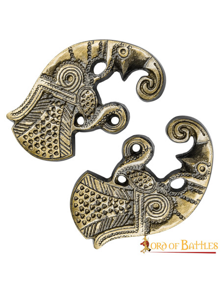 Corvi in ottone antico con supporti...