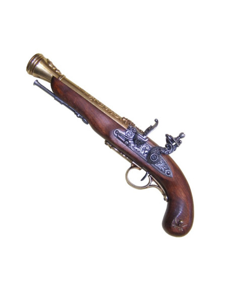 Pistola pirata a pietra focaia del XVIII secolo (per mancini)
