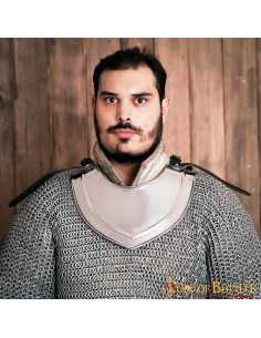 Gorgiera medievale semplice in acciaio dolce