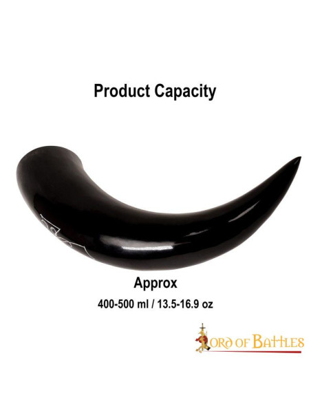 Corno di bue per bere con design...