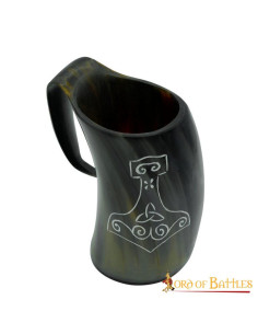 Boccale di birra Viking Mjolnir fatto a mano 2