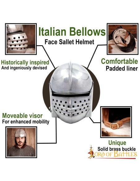 Elmo Sallet italiano con fodera...
