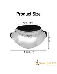 Piccola gorgiera da cavaliere medievale, in acciaio dolce 2