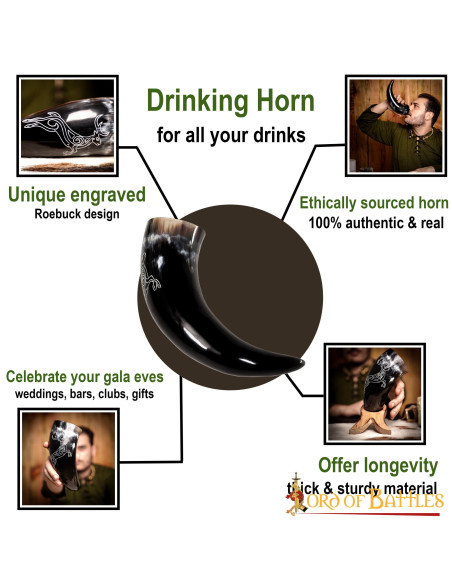 Corno vichingo capriolo in corno di...